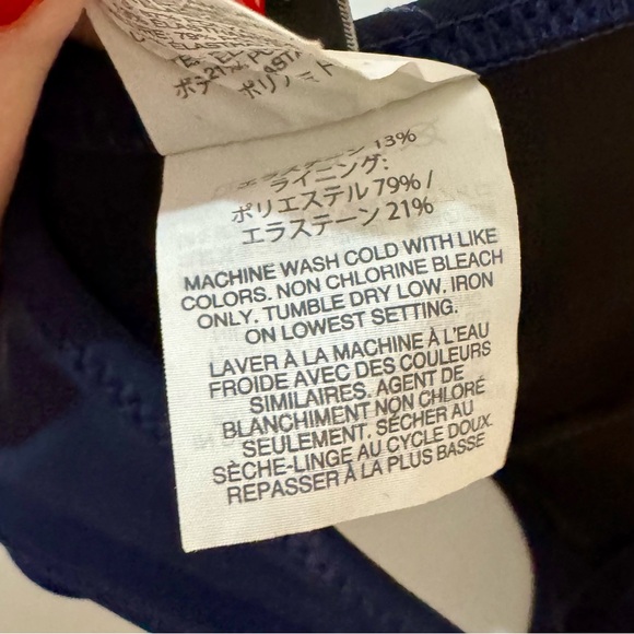 J. Crew | French Cross-Back Bikini Top, Navy Blue Color, Size XL - EUC - Picture 9 of 9